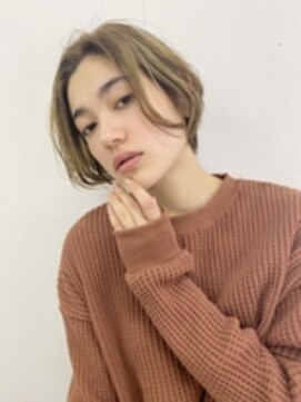 フラミューム 静岡(flammeum) 外国人風ニュアンスカラーショートスタイル【静岡】