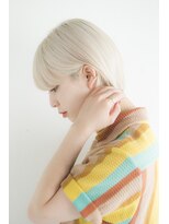 ミエル ヘア 新宿(miel hair) ホワイトミルクティー/20代30代/ダブルカラー/デザインカラー