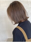 ぼかしhighlight、ミルクティーベージュ、切りっぱなし［谷合