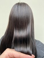 オンスター(ONSTAR)&nbsp;縮毛矯正ロング♪コスメストレート髪質改善アッシュブラック