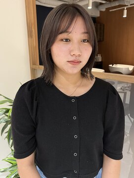 ラミエ バイ メルト 吉祥寺(lamie by melt) "久保田"ラベンダーベージュ艶カラーケアブリーチ切りっぱなし