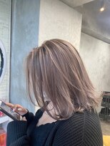 アポロ 横浜駅店(apollo)&nbsp;ハイライトバレイヤージュダブルカラーミルクティーベージュ