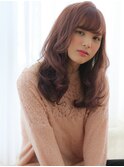 銀座似合わせイメチェンハッシュカットフルバングレッドブラウン