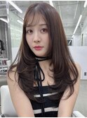 憧れ韓国くびれヘア/顔まわりカットレイヤーカット艶髪黒髪