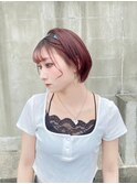 イメチェン/ホワイトブロンド/外ハネボブ/美髪/大津/瀬田