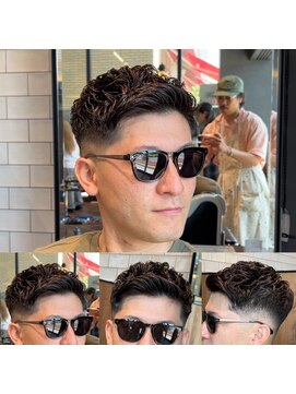 タフ バーバーショップ 大濠店(TOUGH BARBER SHOP) アイロンパーマ メンズショート バーバースタイル