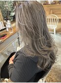 白髪活かしバレイヤージュ☆明るさ筋感抜群！【22000円】