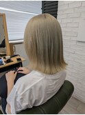 ハイトーンミルクティ×外ハネボブ大人可愛い20代30代40代50代