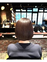 オーガニック アトリエ 大宮(organic+atelier)&nbsp;透明感髪質改善カラー◎40代50代大人ショートボブ×前髪あり