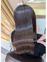 ムード(mood) premium髪質改善/縮毛矯正/ココアブラウン/ことりベージュ