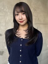 フレーム 博多店(FRAME)&nbsp;レイヤーカット×ナチュラルグレージュ×髪質改善ストレート