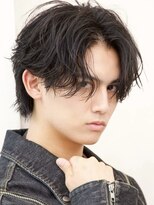 ルーシー 名古屋栄(LUCEY) センターパートニュアンスパーマフェザーパーマ波巻きパーマ