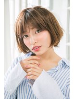 パノラ(PANOLA)&nbsp;【PANOLA】ピンクベージュ_前下がりボブ