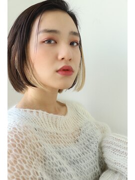 エクリフルール(equri fleur) 【ケアブリーチ使用】黒髪×インナーカラー