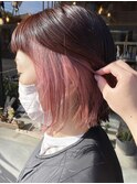 インナーカラー/ピンクカラー/ピンクベージュ