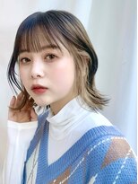 アフロートリノ(AFLOAT Leino)&nbsp;【修】20代30代40代◎透明感カラー×韓国切りぱなしボブ