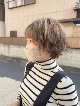 アイリスヘアー(iris hair) 三重富田韓国レイヤーカット顔周りレイヤーボブグレージュカラー