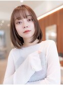 ☆ミディアム髪質改善ストレートレイヤーカット顔周りウルフ前髪