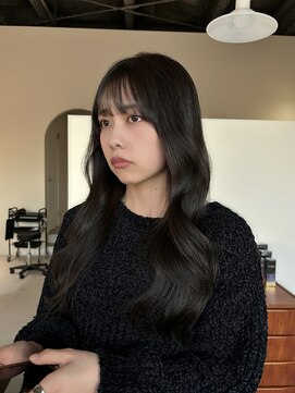 アワイ(awai) 暗めオリーブカラーのレイヤーロング