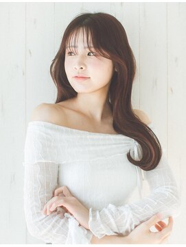 ホヌア(hoNua.) 韓国風 ロング レッドブラウン レイヤー 20代 30代