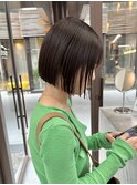 似合わせカット ボブヘア 縮毛矯正 ミニボブ 切りっぱなしボブ