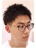 20代30代束間ツーブロックショートアップバングカジュアルパーマ