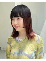 ビュートリアム265(BEAUTRIUM 265)&nbsp;★根元伸びかけカラー/チェリーレッド姫カット/切りっぱなしロブ