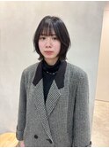 ミニウルフレイヤーカット顔周り前髪韓国ショートボブ/銀座