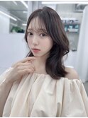 透明感ショコラグレージュ/顔周りカット/シースルー前髪/表参道