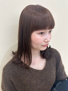 美容室ヒラトヤ 都南店 こなれ感×ツヤ感★外ハネストレートで柔らか垢抜けヘア