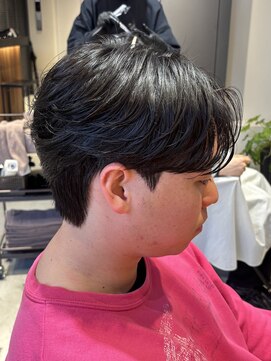 ボンドストーリールミエール(Bond Story lumiere) ニュアンスパーマダウンパーマ毛流れセンターパート