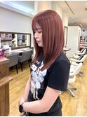 ブリーチなしダブルカラー×コーラルピンク