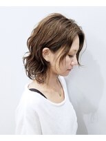エイム ヘアメイク 横川店(eim HAIR MAKE)&nbsp;eim で叶える♪ウェット質感がかっこいい☆ミディアムレイヤー