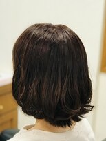 ヘアーメイクエアーセントラーレ(HAIR MAKE air Zentrale)&nbsp;ふんわりパーマにレッドブラウン