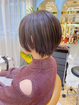 ロンドプランタン 恵比寿(Lond Printemps) 【Lond佐野】小顔モテショートボブ オリーブカラー