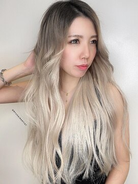 カルフールロコ キョウゴク八潮店(Carrefour LOCO) 【グラデーション】platinum blond×gradation
