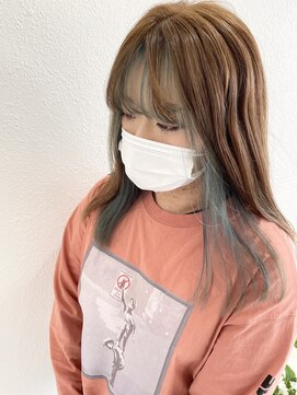 ラシク(racic) 【racic】フェイスフレーミング×ミントグリーン 10代20代30代