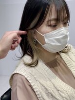 ツキ 横浜店(tuki)&nbsp;ケアブリーチイヤリングカラーインナーカラーショートハイライト
