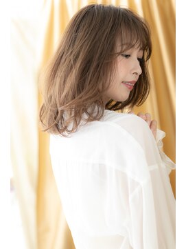 カバーヘア ブリス 大宮西口(COVER HAIR bliss) ショコラアッシュ顔周りレイヤーくせ毛風ロブZ大宮30代40代50代