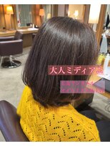 ユウヘアー 石川橋店(U Hair)&nbsp;似合わせカット/つやミディアム/艶カラー