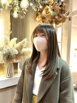 アンド ラ ブランシュ(&.La Blanche) ショコラベージュ/ベビーバング/ミディアムヘア/トリートメント