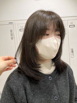 アッシュ 吉祥寺店(Ash) 【赤み消す】ミディアムレイヤー×オリーブベージュ