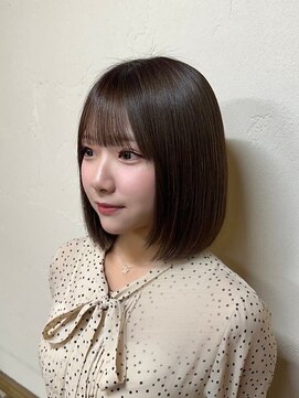 ヘアリゾート粋 ウナム 新宿東口店(enam) 透明感カラー/艶髪/ナチュラルブラウン/ミディアムボブ