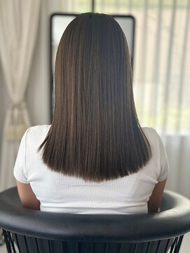 リリー(Rilie) ブリーチなしダブルカラー透明感グレージュ/ミディアム