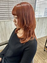 ヘブンリー(heavenly)&nbsp;レイヤーカット/ウルフレイヤー/オレンジカラー/ダブルカラー