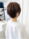 福山市美容師求人スタッフ募集中ショートヘア小顔補正立体カット