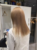 スタン 渋谷(Stam)&nbsp;ベージュカラータッセルボブ切りっぱなしボブ長めボブレイヤー