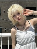 レイヤーボブ/ウルフカット/ボブルフ/ハイトーンカラー