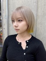 サンク 原宿 表参道(cinq)&nbsp;★ハイトーンカラーミルクティーベージュホワイトベージュカラー