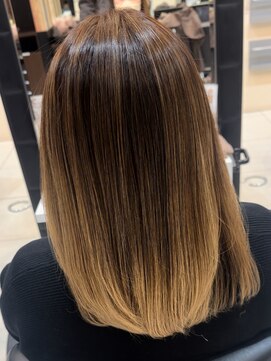 ヘアアンドビューティー クアトロ 戸祭店(QUATRO) バレイヤージュ/髪質改善